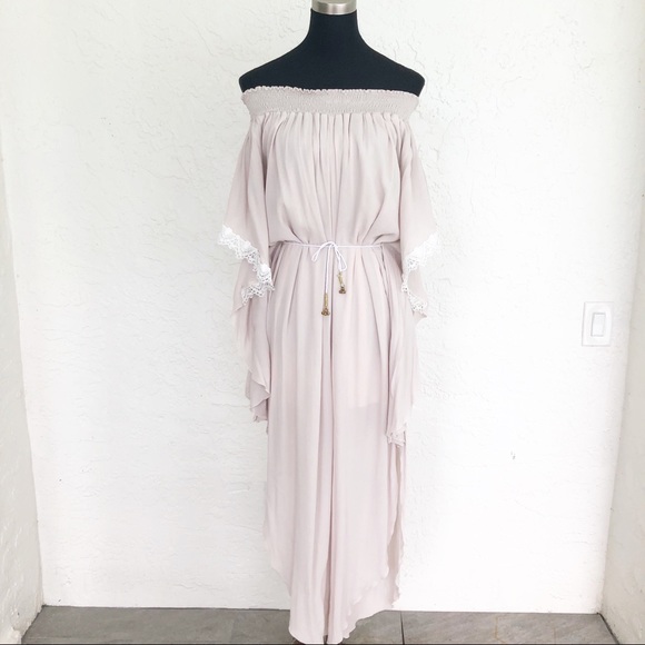 Santorini Boho Batwing Flutter Lace Jumpsuit Small - Picture 4 of 6